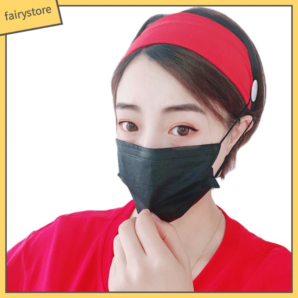 Băng Đô Cài Tóc Co Giãn Thấm Hút Mồ Hôi Bảo Vệ Tai Cho Nữ