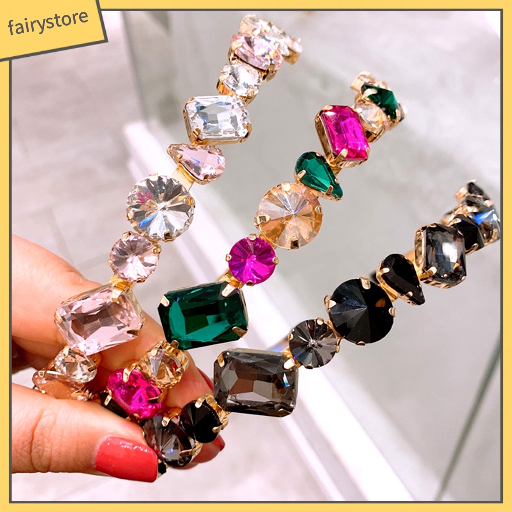 Băng Đô Đính Đá Nhiều Màu Sắc Thời Trang Dành Cho Nữ