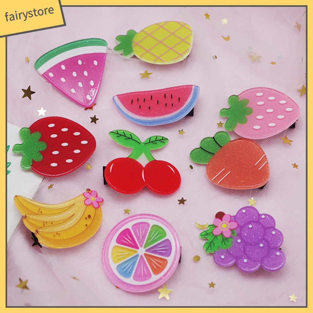 Set 2 Kẹp Tóc Hình Trái Cây Xinh Xắn Cho Nữ