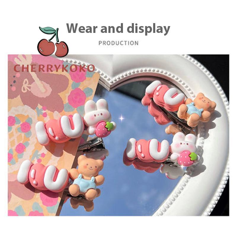 🍒🍒CHERRYKOKO Kẹp Tóc Mái Bên Gấu Thỏ
