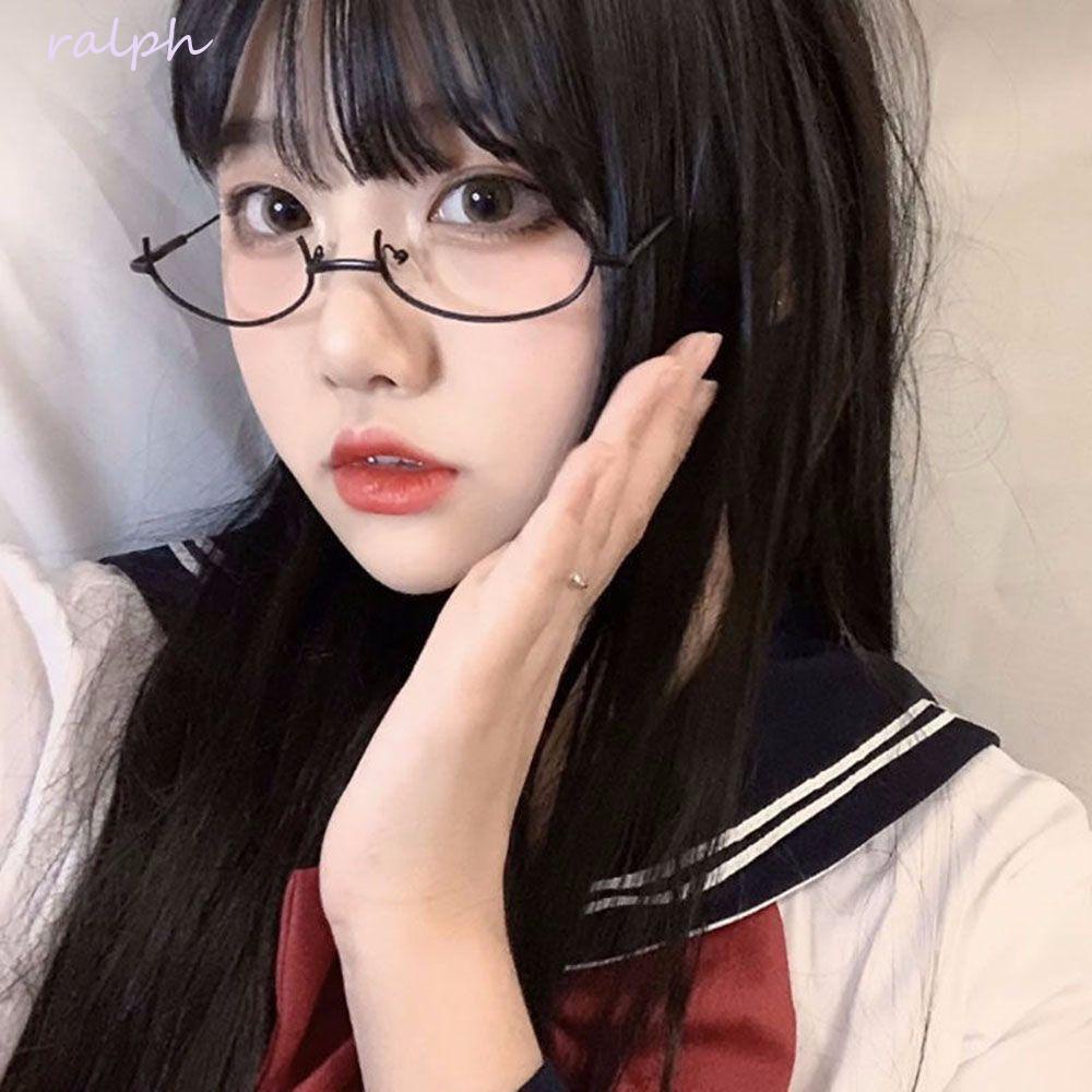 Kính Nửa Gọng Hóa Trang Dễ Thương Cho Nam Và Nữ