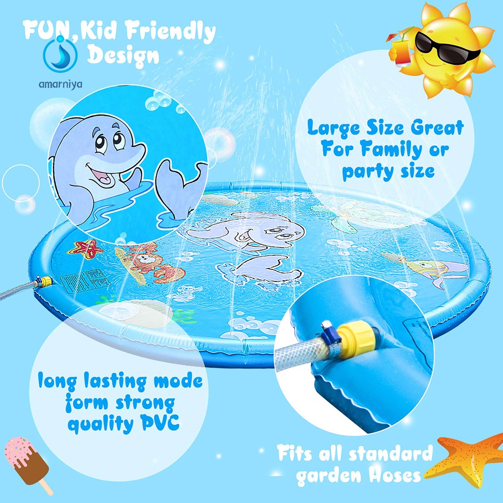 Thảm Bơm Hơi Phun Nước Dành Cho Trẻ Em Chơi Khi Đi Biển Mùa Hè
