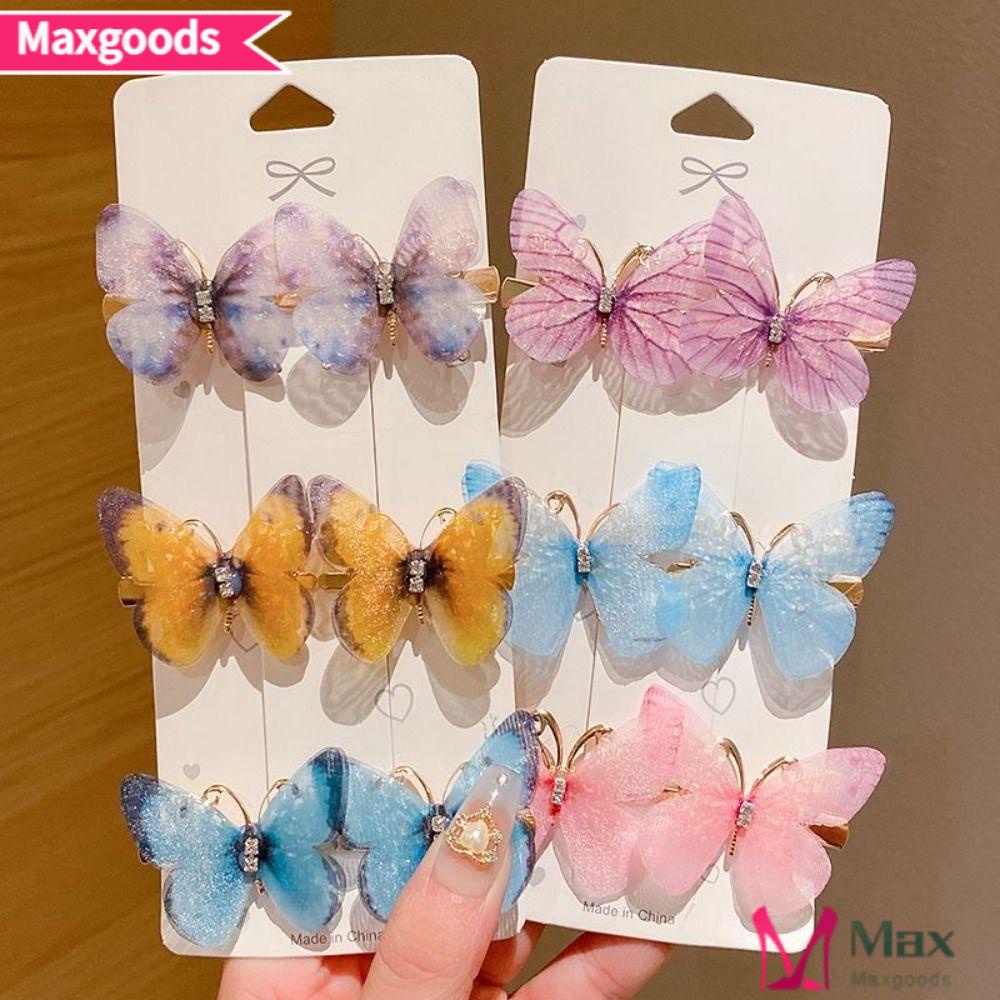 Kẹp Tóc Hình Bướm Màu Cầu Vồng Ngọt Ngào