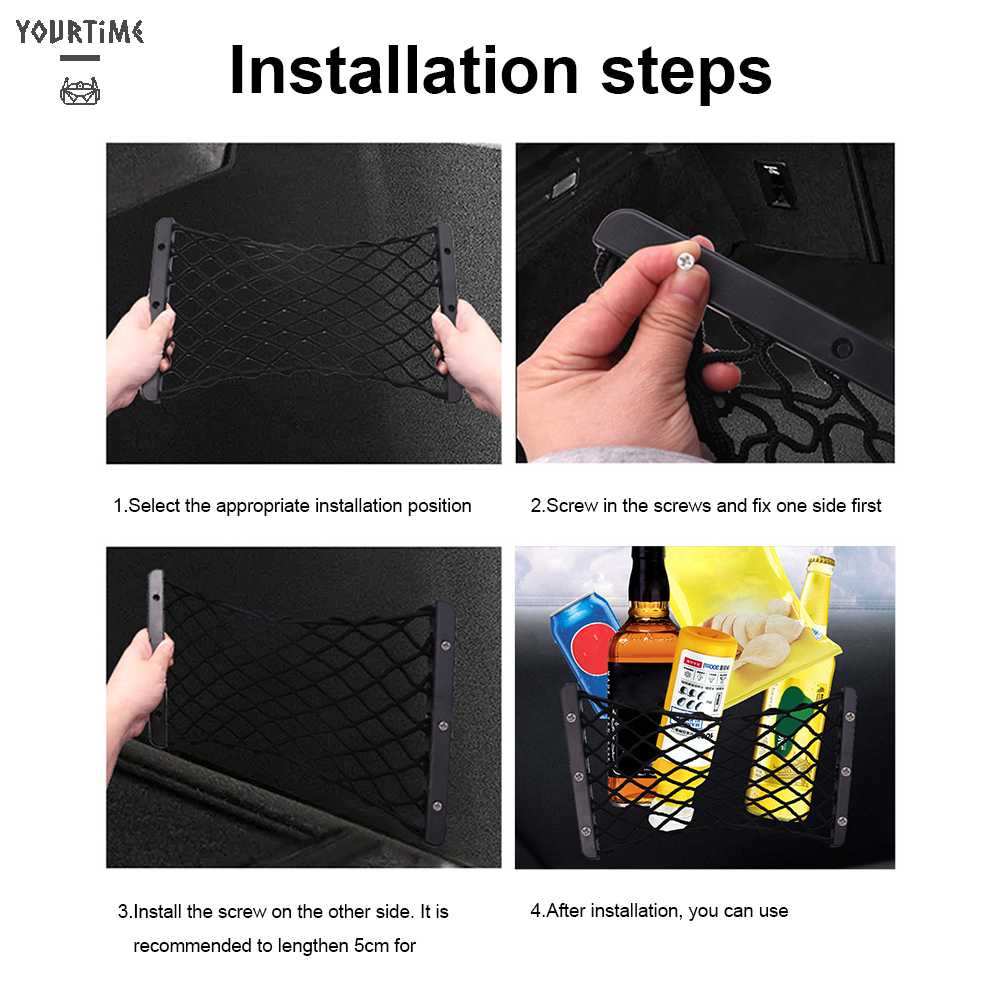 Túi Lưới Đựng Đồ Linh Hoạt Chống Mài Mòn Gắn Sau Lưng Xe Hơi