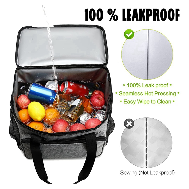 1 Túi Đựng Thức Ăn Làm Mát Màu Xám Cho Nam Và Nữ