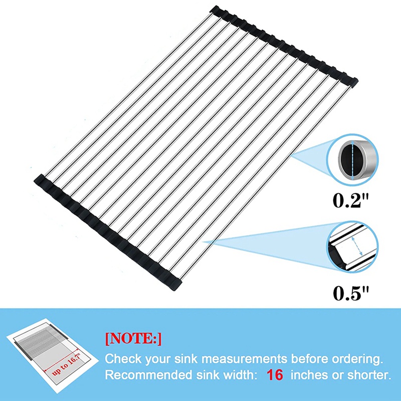 Giá Phơi Khô Chén Dĩa Dạng Cuộn Tiện Dụng Cho Nhà Bếp