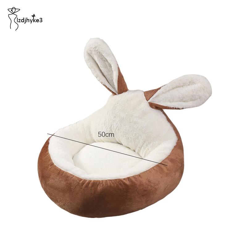 [lzdjhyke3] Giường Ngủ Tai Thỏ Bằng Vải Lông Mềm Ấm Áp Tự Dính Đáy Vừa / Nhỏ / Trung Bình / Mèo Cưng