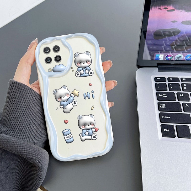 Ốp Điện Thoại Silicon Mềm Họa Tiết Chú Cún Nhỏ Và Hoa Dễ Thương Dành Cho Samsung Galaxy A12 4G 5G A12 Nacho A12S M12 F12