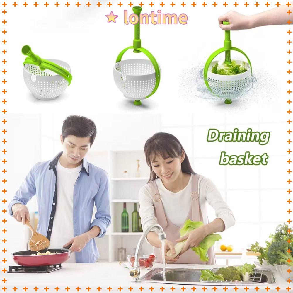 Dụng Cụ Rây Lọc Làm Sạch Rau Củ Quả Hai Lớp Dạng Xoay Tiện Lợi Dành Cho Nhà Bếp