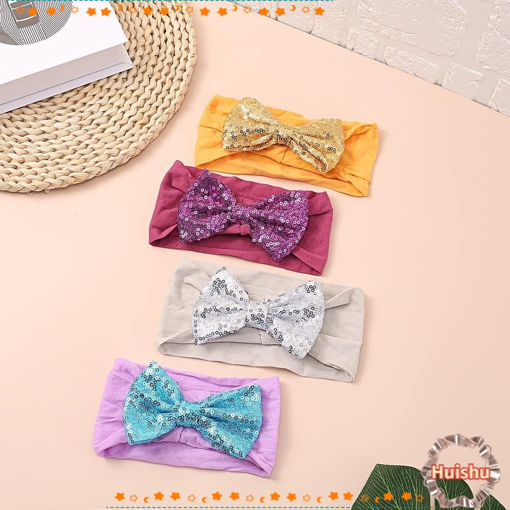 Băng Đô Quấn Đầu Bằng Nylon Co Giãn Cho Bé