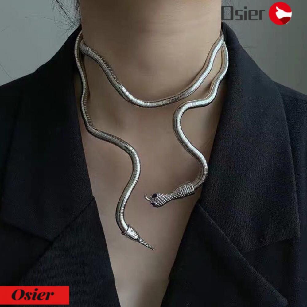 Vòng Cổ Rắn OSIER1 Phong Cách Punk|Vòng Đeo Tay Kiểu Da Rắn Kích Thước 90CM 90CM