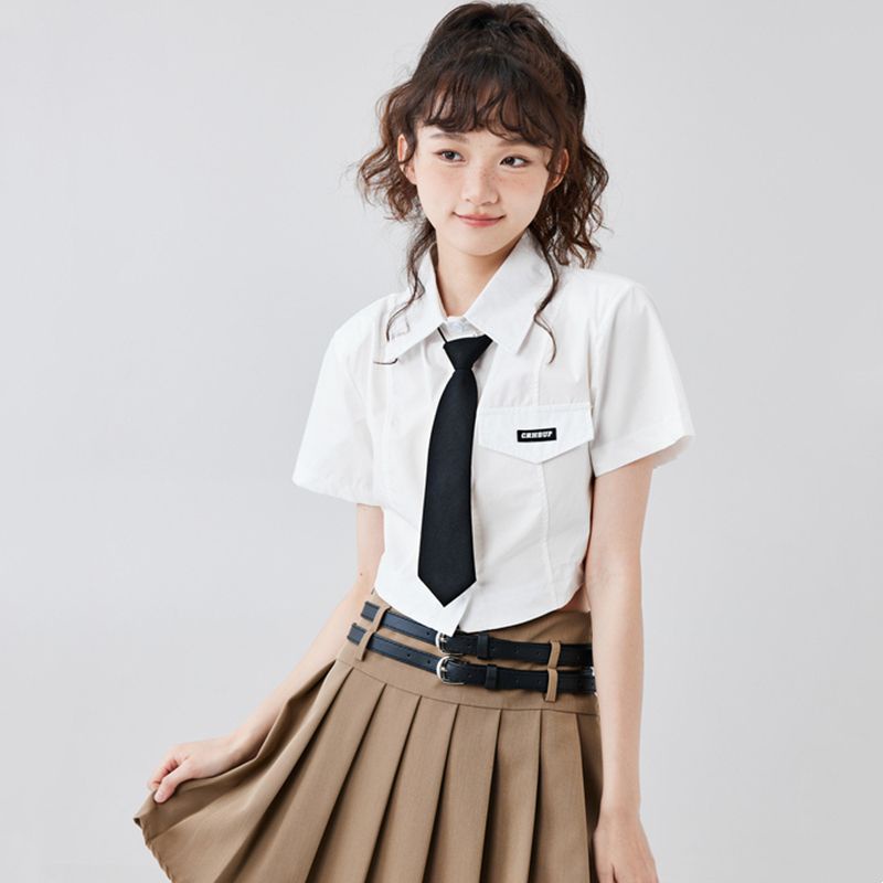 Áo Sơ Mi Ngắn Tay Thiết Kế Mới Thời Trang Mùa Hè Theo Phong Cách Nhật Bản Cho Nữ