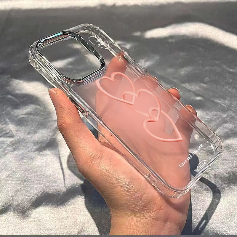 ✅Ốp Điện Thoại Mềm Chống Sốc Họa Tiết Trái Tim Cho Iphone 118I 12714 Pro max 13 IC5P