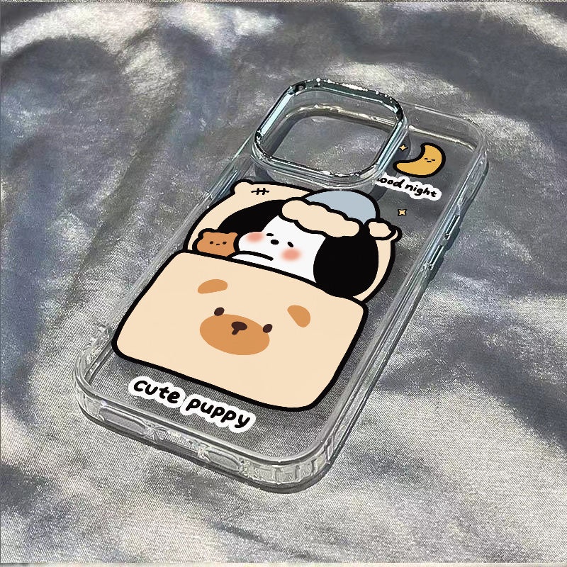 ✅Ốp Điện Thoại Dẻo Họa Tiết Chú Chó &amp; Sữa Dễ Thương Chống Sốc Cho iPhone1214pro / 11 maxplus137 8 JUC7