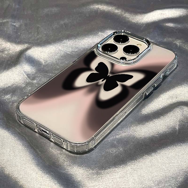 ✅Ốp Điện Thoại Mềm Hình Bướm Đen Chống Sốc Cho iPhone 13iPhone1211plus 87 / xs max14pro F4PP