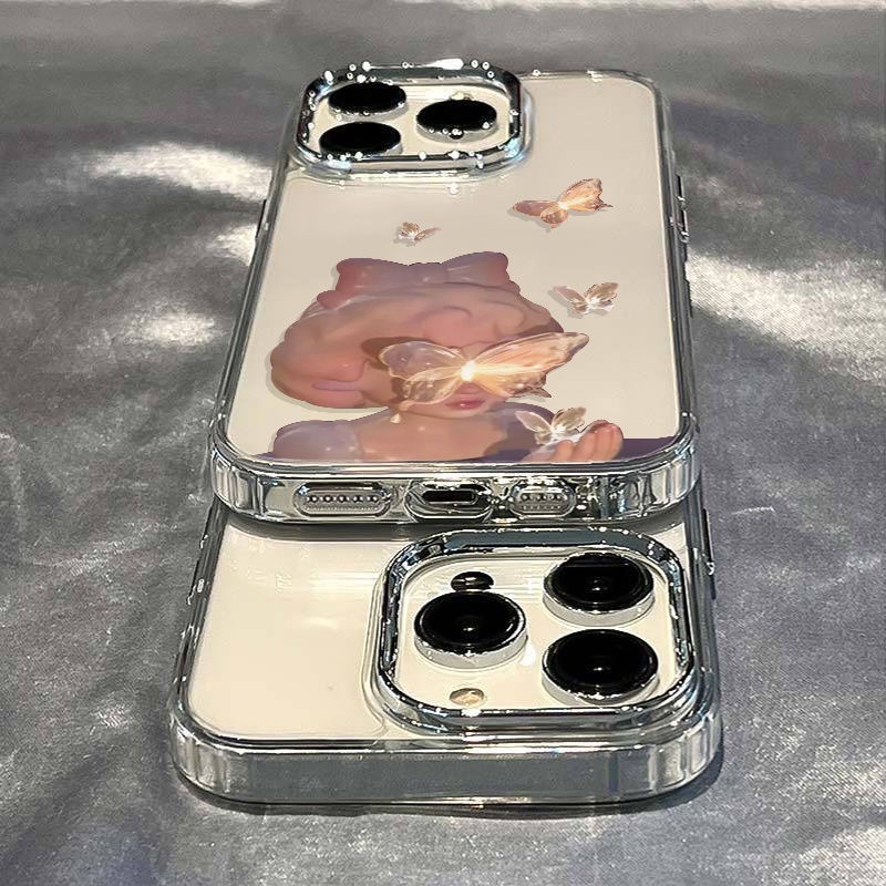 ✅Ốp Điện Thoại Mềm Chống Sốc Họa Tiết Bướm Đơn Giản Cho Iphone 13 / 7In Style plus118 14pro maxxs 12 R5GS