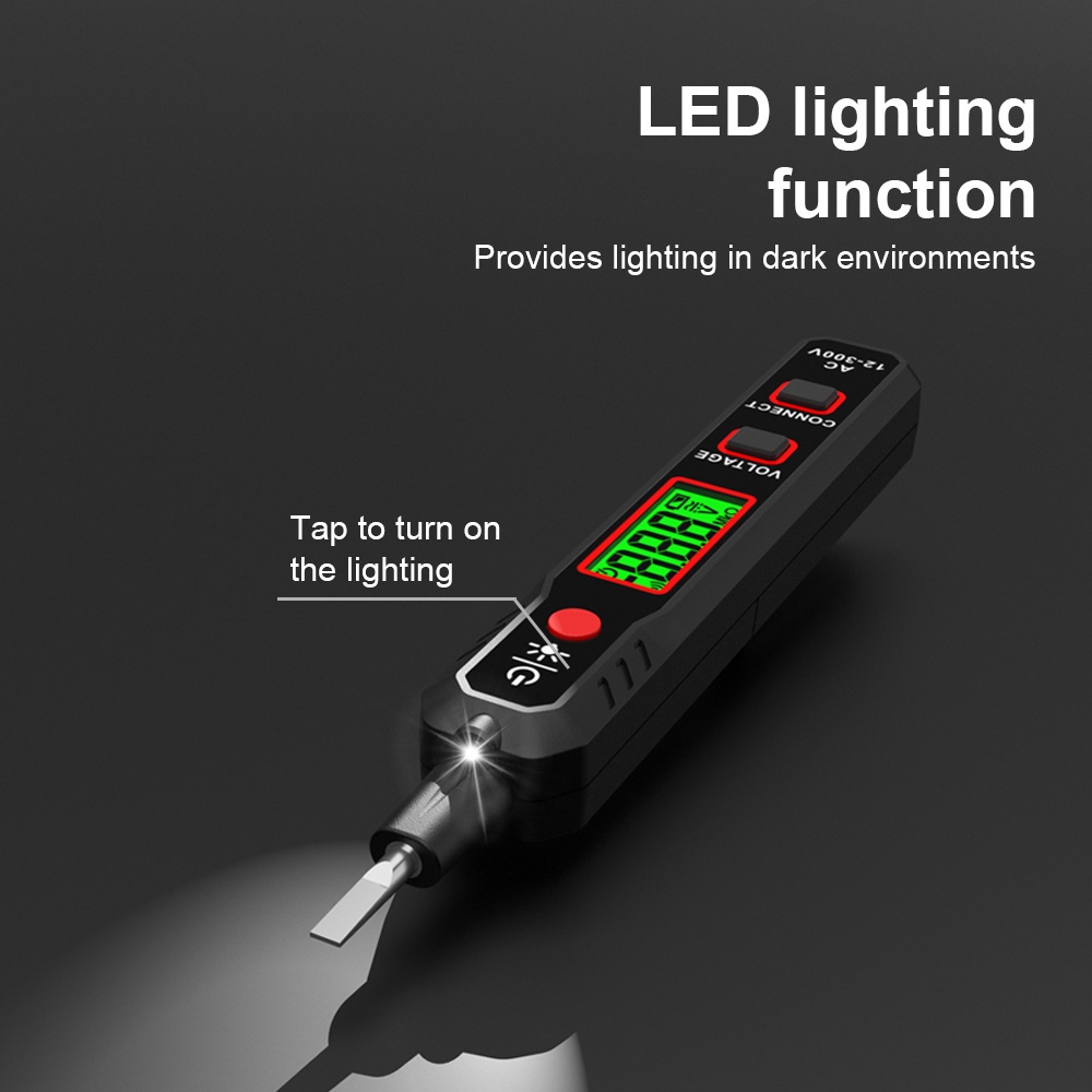 Bút thử điện thông minh 300V HABOTEST có màn hình LCD hiển thị bút thử điện không tiếp xúc cao cấp kiểm tra dòng điện