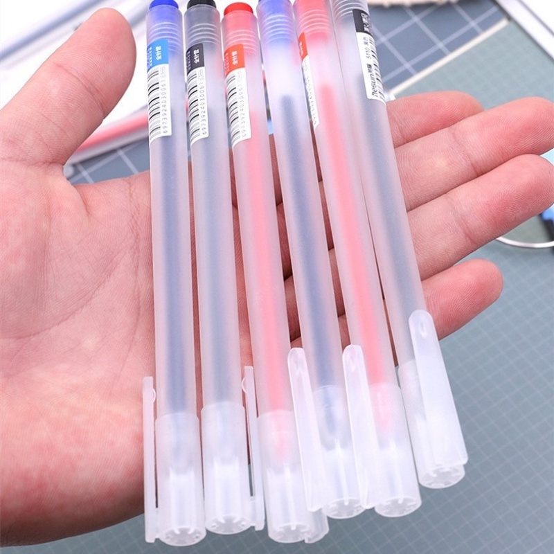 Muji Bút Mực Gel Ngòi 0.5MM Mực Đen Đỏ Xanh Lam Đơn Giản Cho Học Sinh