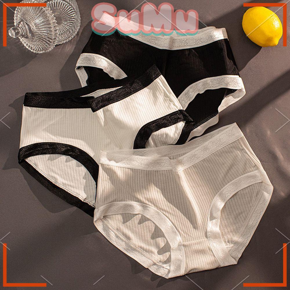 Quần Lót Cotton Lưng Vừa Thoáng Khí Thoải Mái Cho Nữ