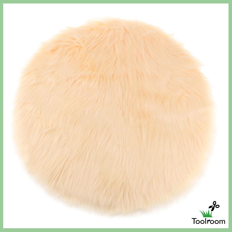 Vỏ Bọc Ghế Ngồi Giả Lông Xù Màu Trắng Trang Trí Phòng Ngủ