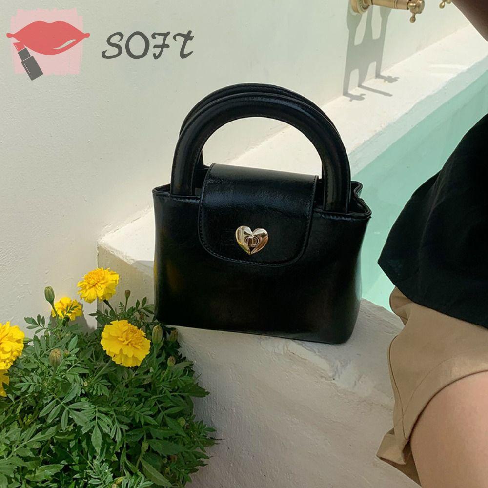 SOFTNESS Túi Xách Da Pu Thiết Kế Đơn Giản Thời Trang Cho Nữ