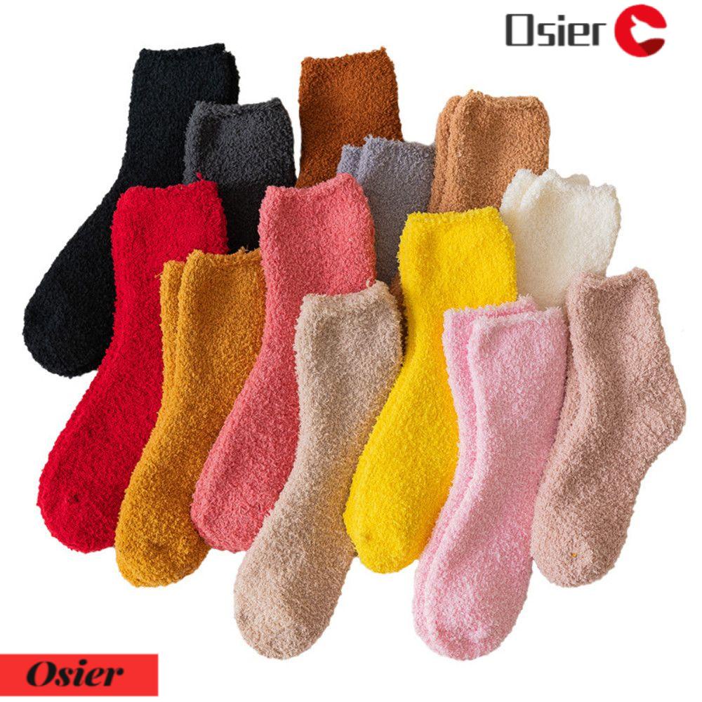 Vớ Nhung San Hô Mềm Mại Thoáng Khí Màu Trơn Thời Trang Mùa Đông 1 Món