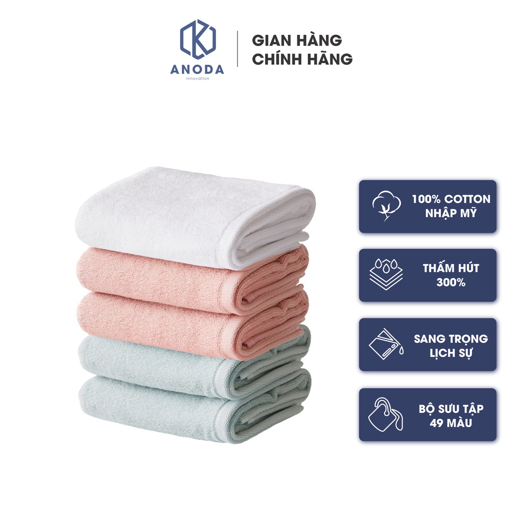 Khăn Tắm Cao Cấp Anoda 30s 150gr- Vua Khăn Dùng Cho Gia Đình Spa Khách Sạn 100% Cotton Thấm Hút Không Ra Màu- 150g