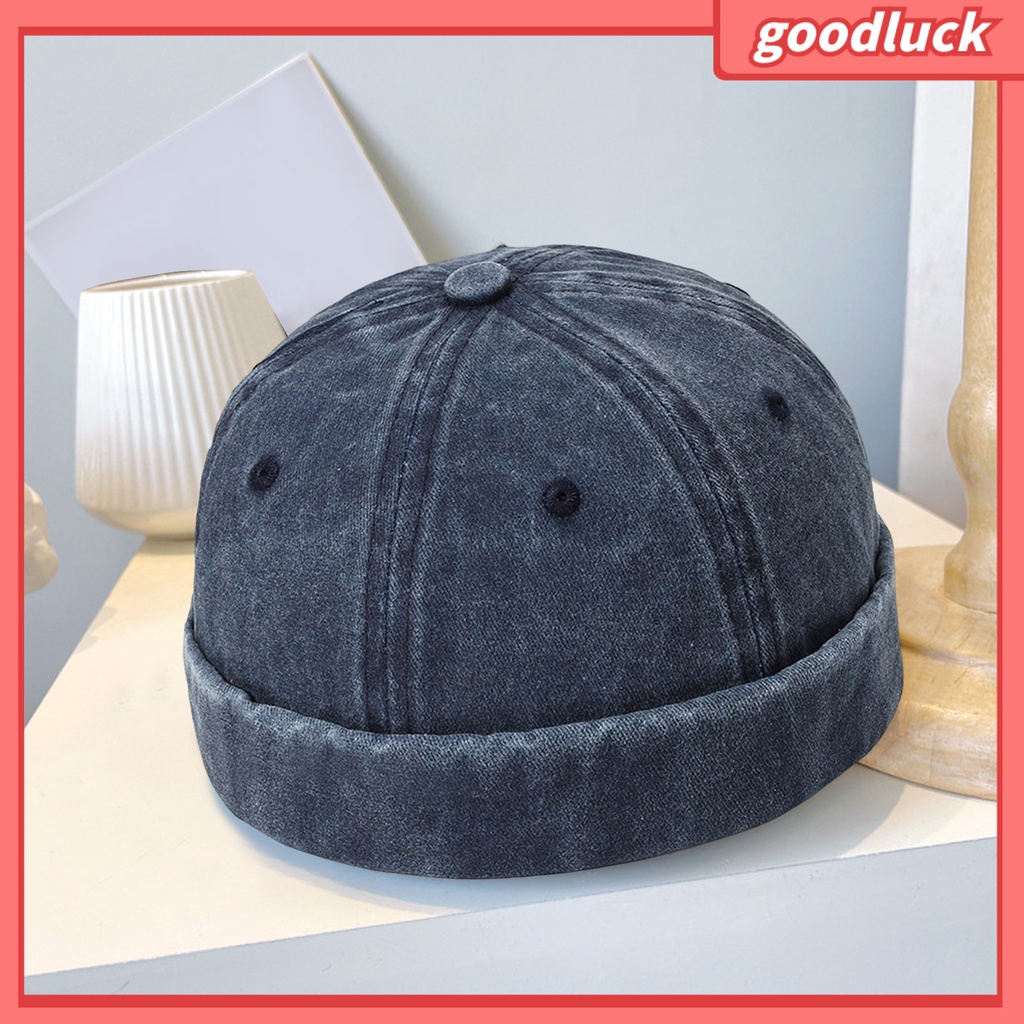 [GLO] Mũ Thủy Thủ Không Vành Thoáng Khí Màu Trơn Điều Chỉnh Được Nhẹ Nhàng Trang Trí Bốn Mùa