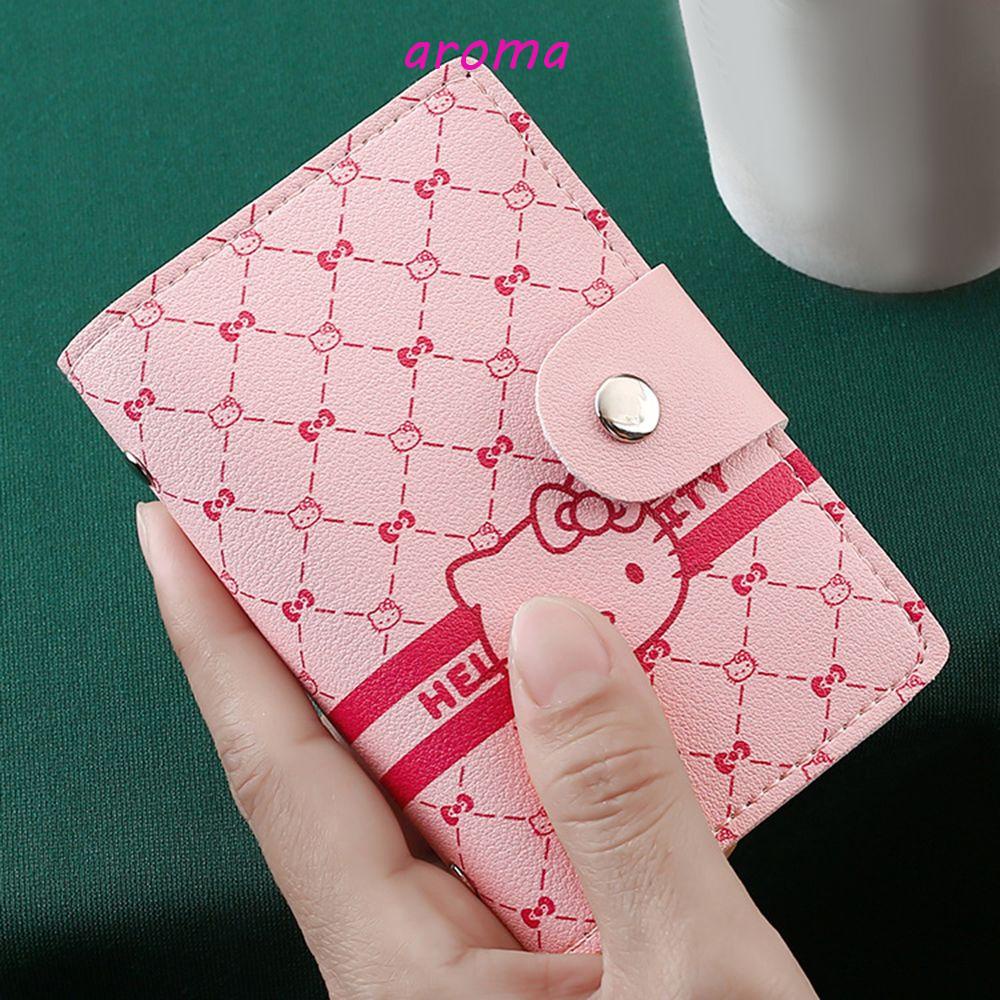 Ví Đựng Thẻ / Hộ Chiếu 22 Ngăn Họa Tiết Hoạt Hình Kitty Dễ Thương Cho Nam Và Nữ