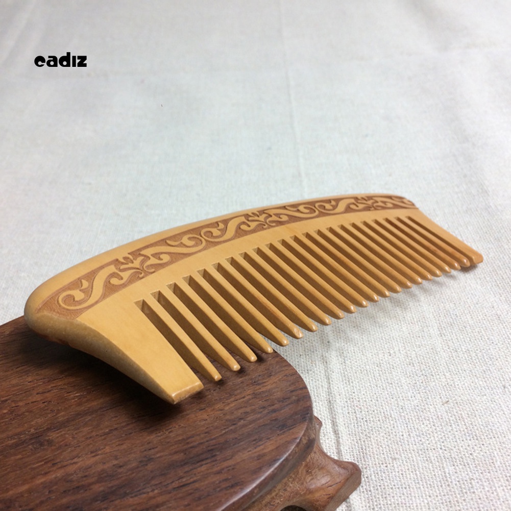 Lược Chải Tóc Hai Mặt Bằng Gỗ Đào Tự Nhiên Chống Tĩnh Điện