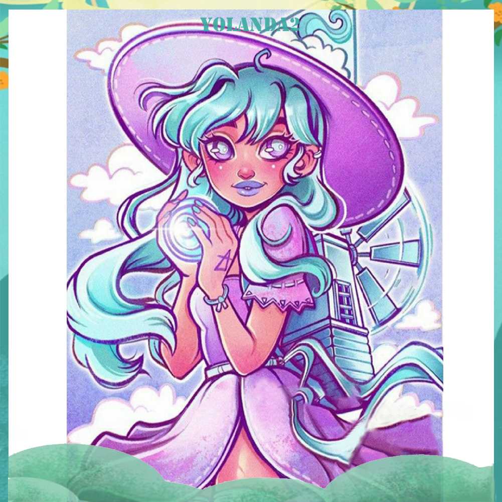 Tranh Đính Đá Kim Cương Toàn Bộ 5D DIY Hình Vẽ Cô Gái Trang Trí Nhà Cửa