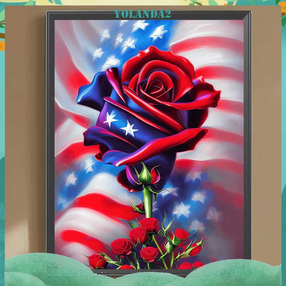 Tranh Đính Đá Kim Cương Toàn Bộ 5D DIY Hình Vẽ Hoa Hồng