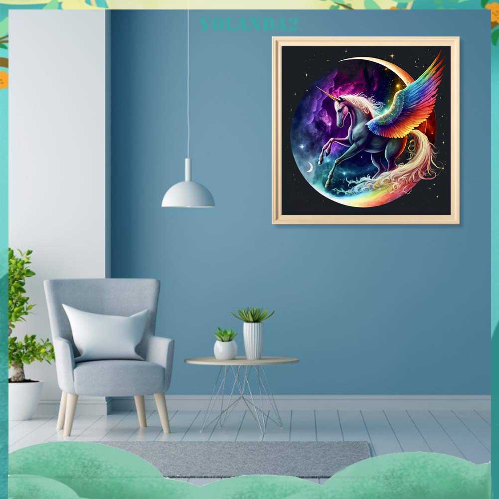 Tranh Đính Đá Kim Cương Toàn Bộ 5D DIY Hình Vẽ Ngựa