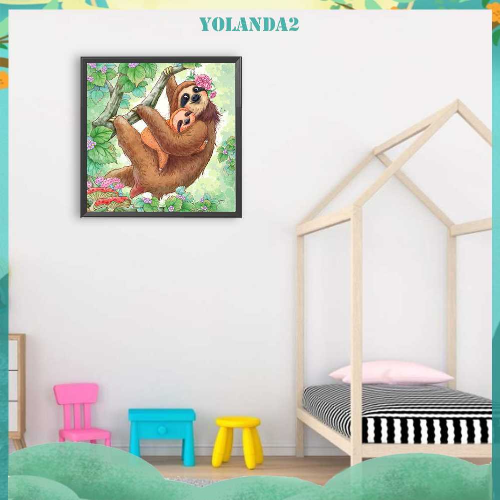 Tranh Đính Đá Kim Cương Toàn Bộ 5D DIY Hình Vẽ Con Lười