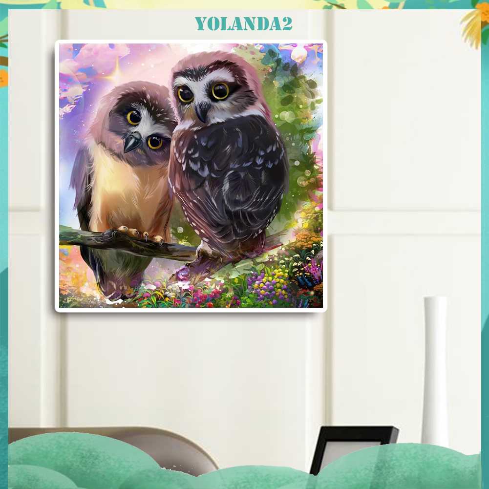 Tranh Đính Đá Kim Cương Toàn Bộ 5D DIY Hình Vẽ Con Cú