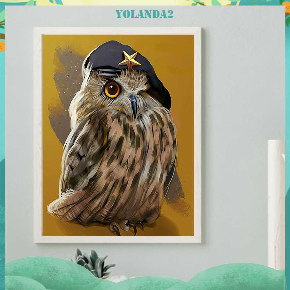 Tranh Đính Đá Kim Cương Toàn Bộ 5D DIY Hình Vẽ Con Cú