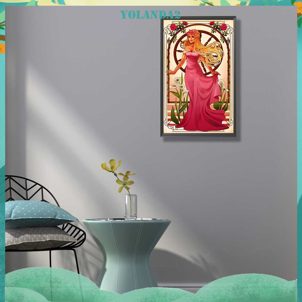 Tranh Đính Đá Kim Cương Toàn Bộ 5D DIY Hình Vẽ Công Chúa