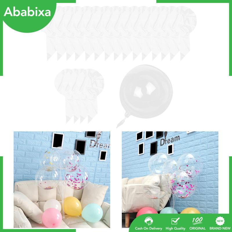 Set 20 Bong Bóng Bobo Trong Suốt Dùng Trang Trí Tiệc Sinh Nhật / Trong Nhà / Ngoài Trời