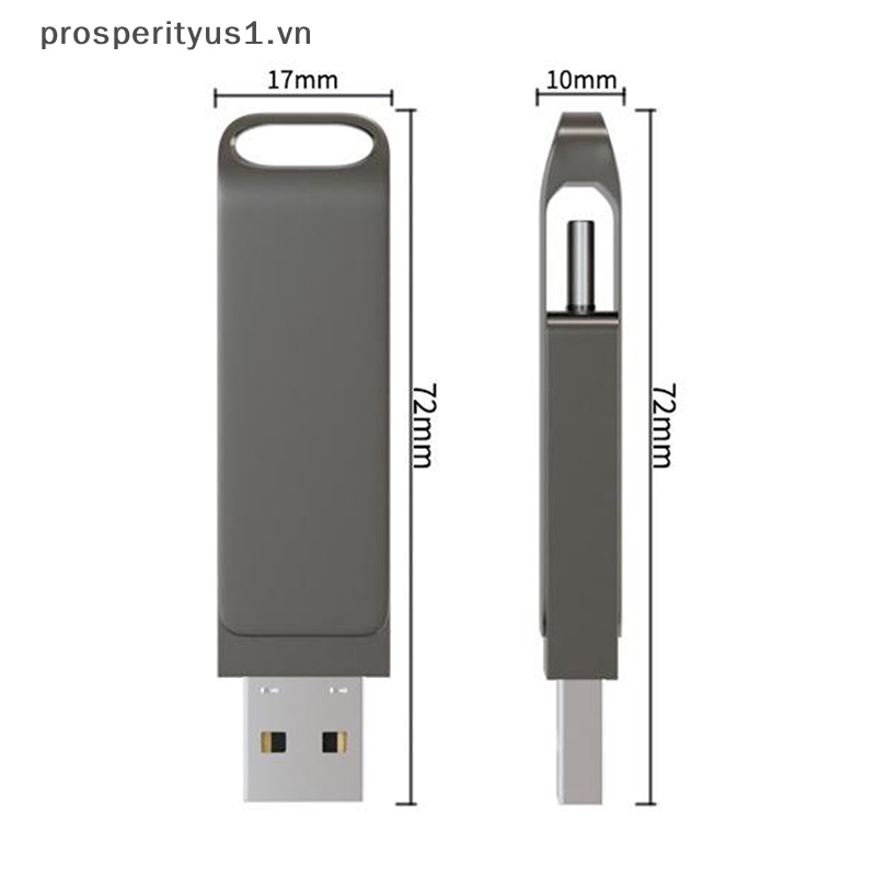 Ổ Đĩa Flash Hai Cổng USB Type c USB2.0 Hiệu Suất Cao Cho Điện Thoại Di Động / Máy Tính