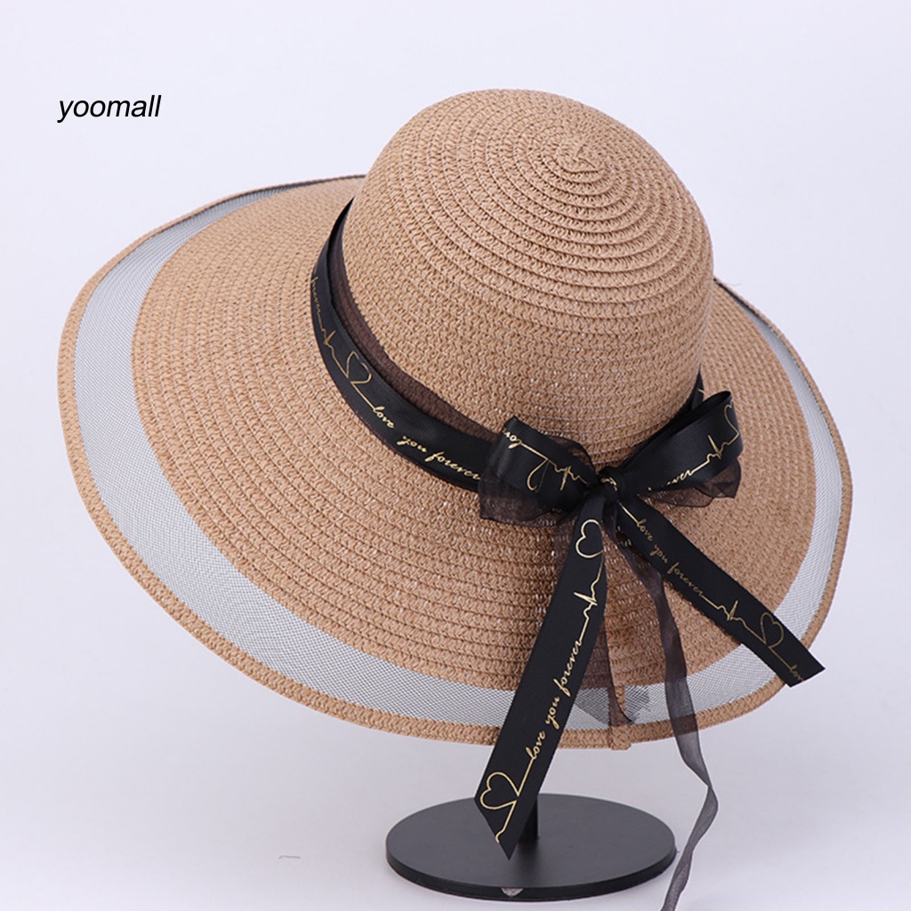 Mũ Cói Rộng Vành Chống Tia UV Thời Trang Mùa Hè Dành Cho Nữ