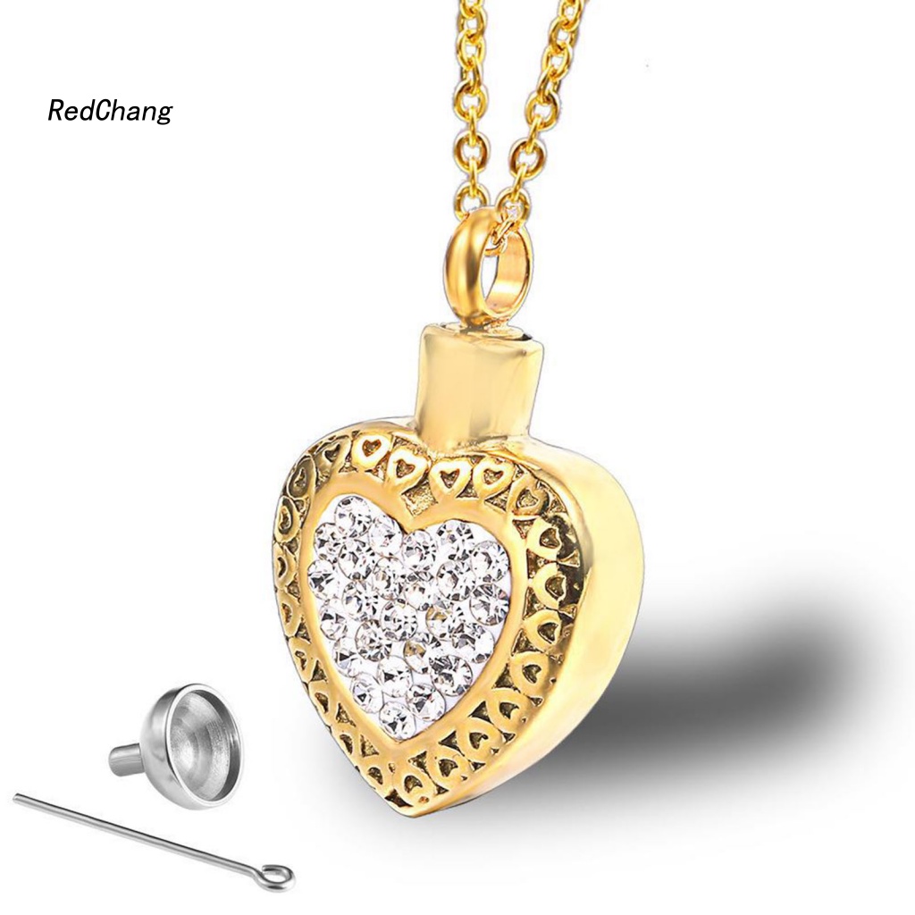 Rc ~ Urn Vòng Cổ Bằng Thép Titan Chống Mài Mòn Bề Mặt Sáng Bóng Với Mặt Dây Chuyền Kỷ Niệm Cho Nữ