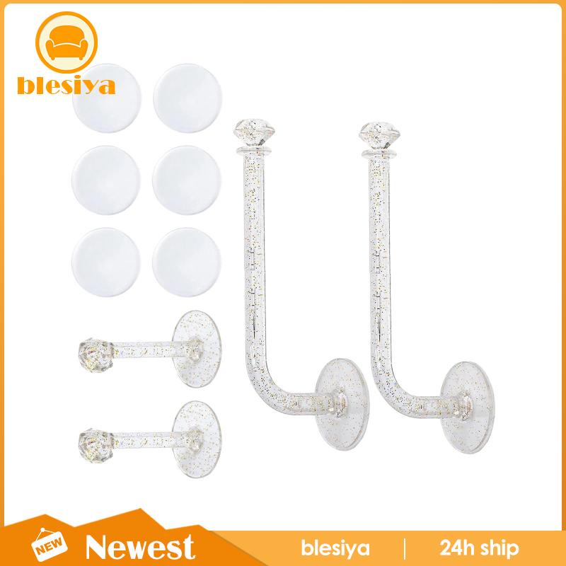 Móc Treo Kẹp Tóc Gắn Tường Trong Suốt Tiện Dụng Cho Nhà Bếp / Phòng Tắm