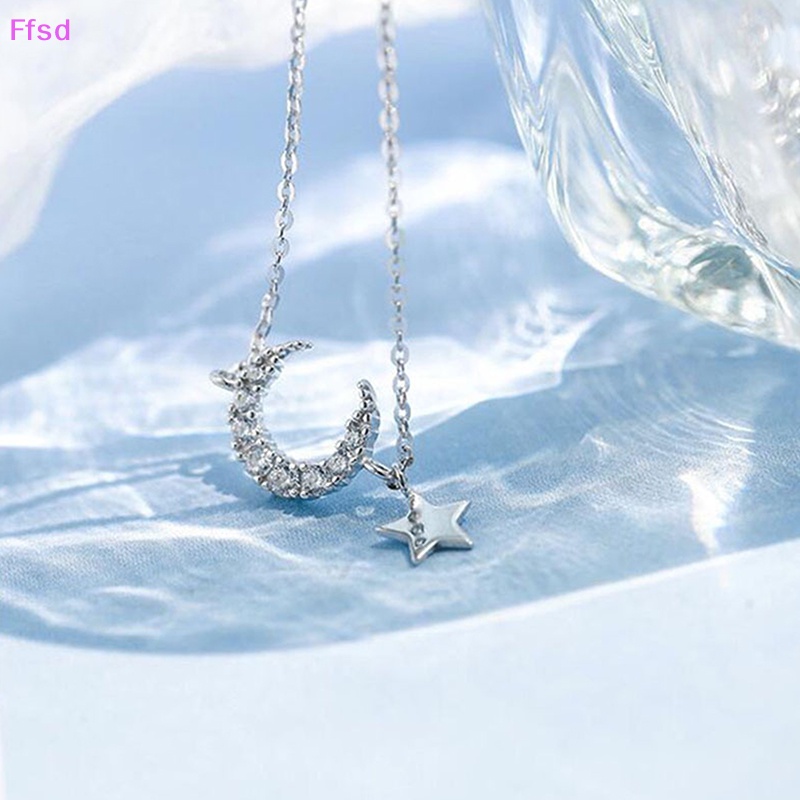 {Ffsd} Bộ Trang Sức Vòng Tay / Vòng cổ Mặt Trăng / Ngôi Sao Đính Đá Zircon Sáng Tạo Thời Trang Dành Cho Nữ