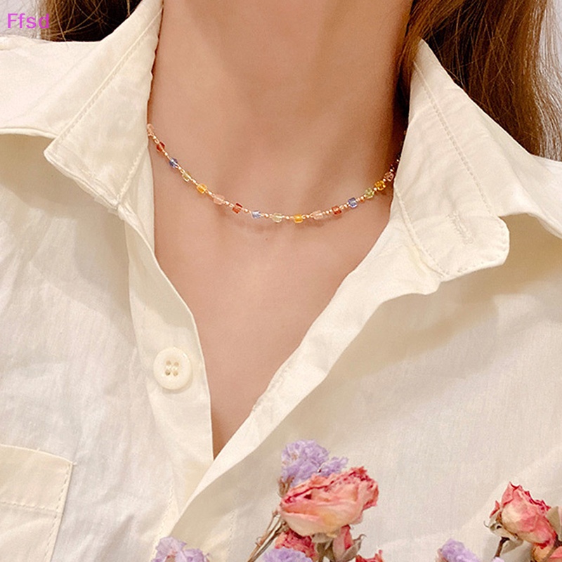 {Ffsd} Vòng Tay Chuỗi Hạt Pha Lê Nhiều Màu Sắc Tua Rua Đơn Giản Hợp Thời Trang Làm Quà Tặng Cho Nữ