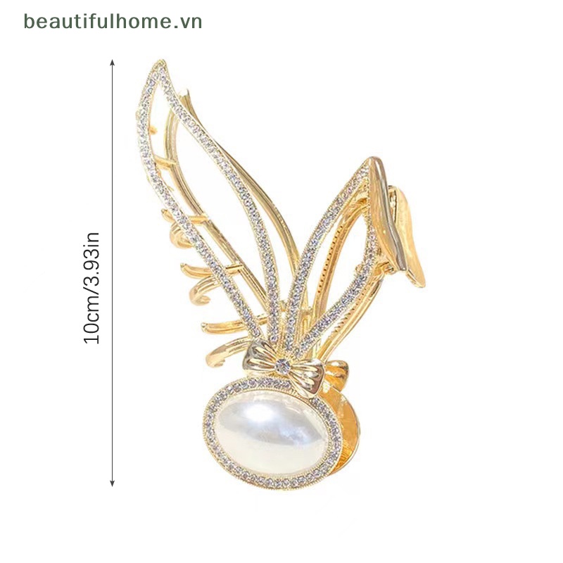 Kẹp Tóc Hình Cá Mập Đính Đá Bằng Kim Loại Cho Nữ 1 Cái