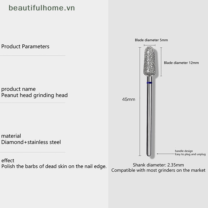 Mũi Khoan Kim Cương Chuyên Dụng Cho Trang Trí Móng Tay