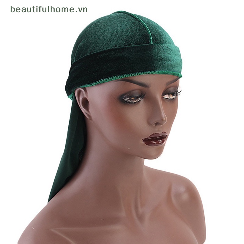 [beautifulhome] Mũ Turban Nhung Chemo Turban Cho Nam Và Nữ [beauty]