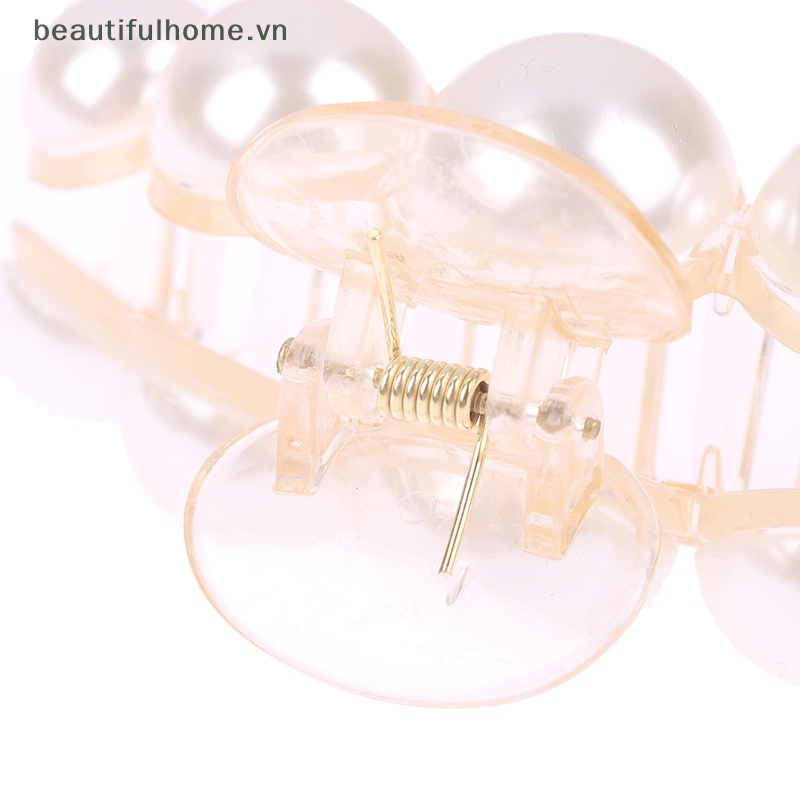 Kẹp Tóc Càng Cua Đính Ngọc Trai Kích Thước Lớn Cho Nữ