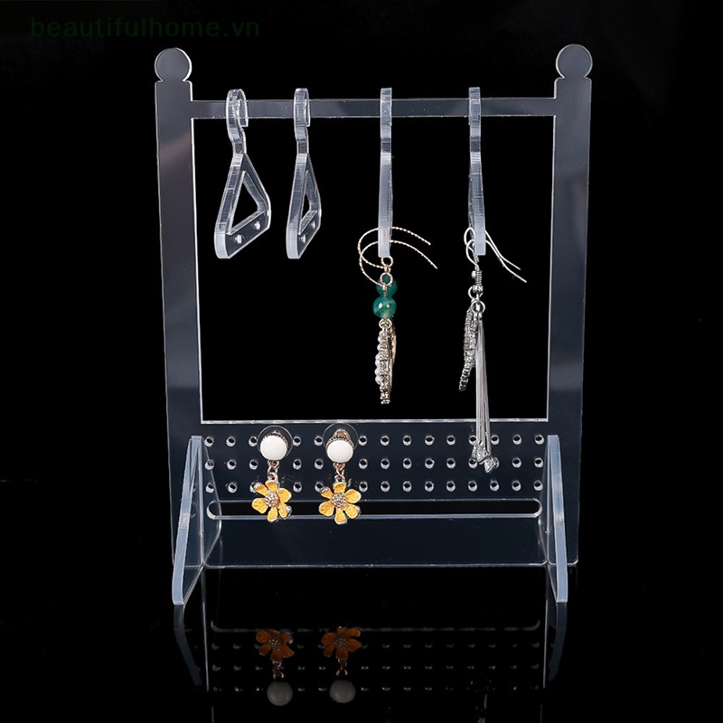 Giá Đỡ Trưng Bày Bông Tai / Dây Chuyền Bằng Acrylic Trong Suốt