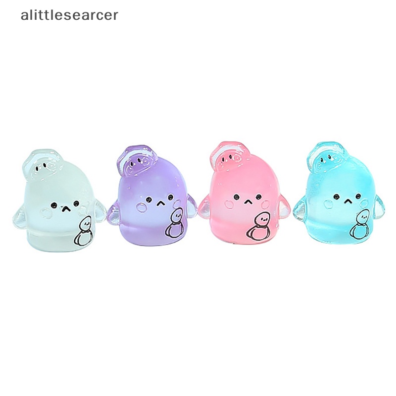 Bộ 5 Mô Hình Búp Bê Hoạt Hình Mini Bằng Nhựa Phát Quang Dễ Thương Trang Trí Nhà Cửa / Sân Vườn / Xe Hơi